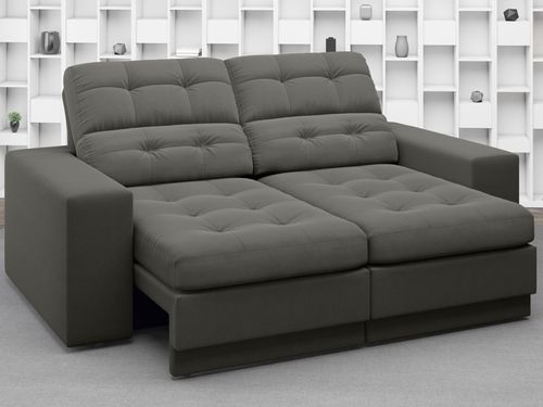 Sofá Retrátil e Reclinável Jobim 170cm Velosuede