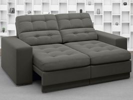 Sofá Retrátil e Reclinável Jobim 170cm Velosuede