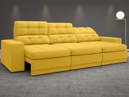 Sofá Retrátil e Reclinável Jobim 230cm Velosuede