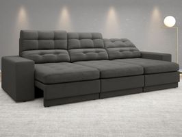 Sofá Retrátil e Reclinável Jobim 230cm Velosuede