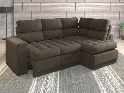 Sofá de Canto com Chaise Miró 216cm Velosuede