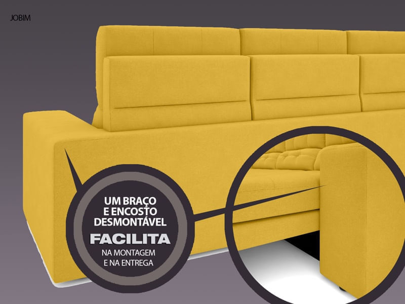 Sofá Retrátil e Reclinável Jobim 230cm Velosuede Netsofás Loja