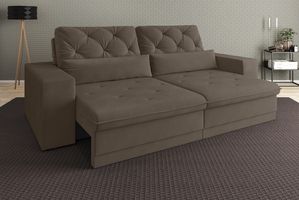 Sofá Retrátil e Reclinável Royale 200cm Velosuede