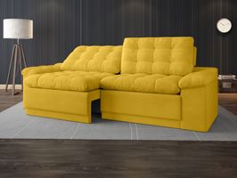 Sofá Retrátil e Reclinável Confort 220cm Velosuede