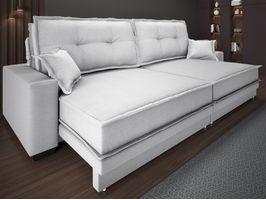 Sofá Retrátil e Reclinável Palermo 240cm Linho Soft