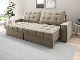 Sofá Divino 2,00m Mega Assento c/ Molas Ensacadas Veludo Cristal  Netsofas