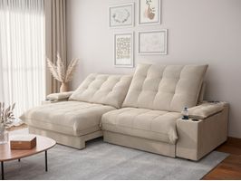 Sofá Thor Super Pillow Molas Ensacadas 210 VeludoCristal Netsofas