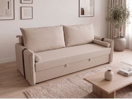 Sofá Cama Bau Multifuncional 2,20m Isis Linho Soft Netsofas