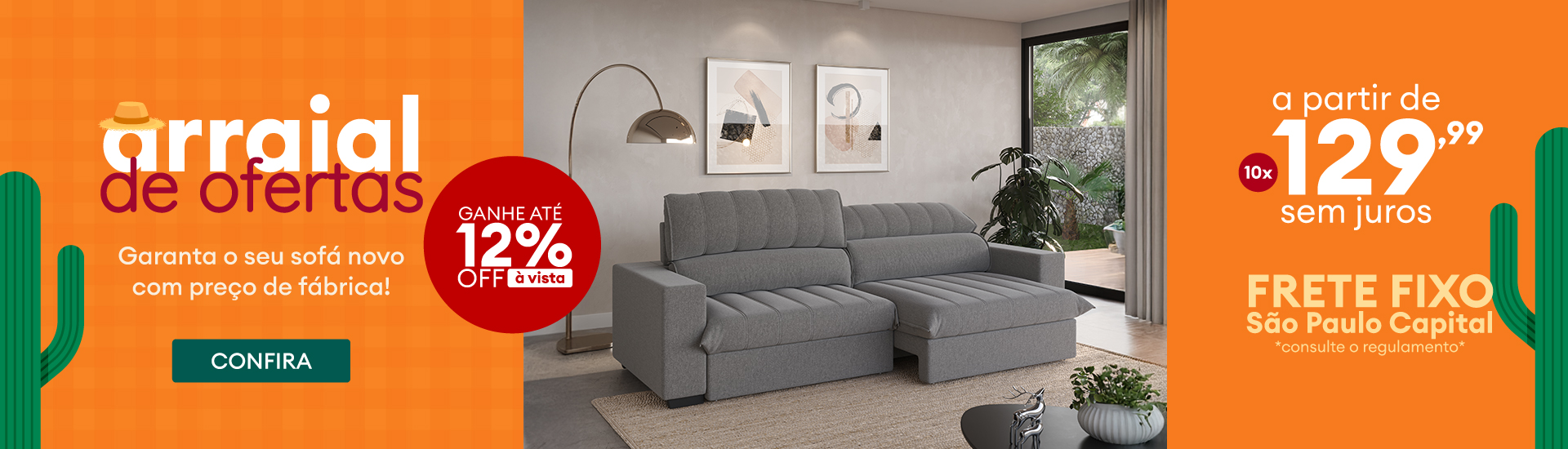 Imagem de uma sala de living moderna com sofá cinza, decoração minimalista, paredes brancas, janelas grandes e iluminação natural, ideal para decoração de ambientes.